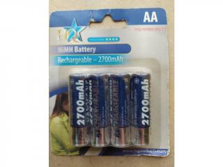 4ks AA nabíjecí baterie NiMH HQ 2700mAh