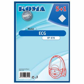 5ks Koma EC04S - Sáčky do vysavače ECG VP 878 textilní (EL.S1,5)