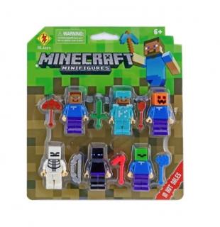 6ks LEGO figurky Minecraft (neoriginální)