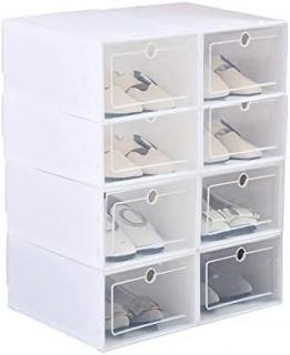 8 ks stohovatelných skládacích boxů na boty