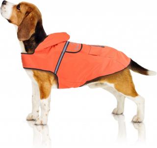 Bella & Balu pláštěnka pro psy s kapucí a reflexními prvky, oranžová Velikost: XS
