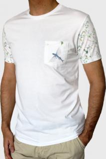 Bílé triko s potiskem Tailored & Originals S,M,L Velikost: L