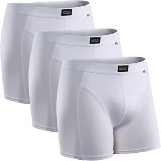 DANISH ENDURANCE® pánské bavlněné boxerky 3ks, bílé Velikost: XL
