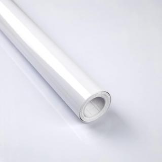 Decoroom samolepicí bílá dekorační fólie s vysokým leskem, 60x500 cm, kvalitní PVC