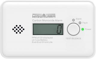 Detektor oxidu uhelnatého s LCD displejem, certifikace TÜV podle EN 50291