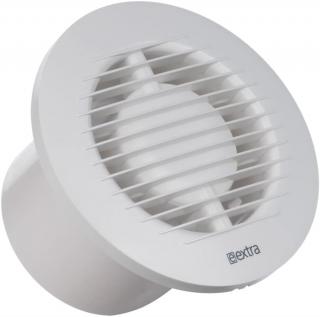 EUROPLAST Ø100 mm koupelnový ventilátor s časovačem – bílý, tichý ventilátor