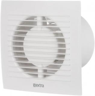 EUROPLAST Ø125 mm koupelnový ventilátor se senzorem vlhkosti a časovačem – bílý, tichý ventilátor