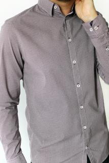 Fialová vzorovaná slim fit košile Tailored & Originals S,M,L Velikost: L