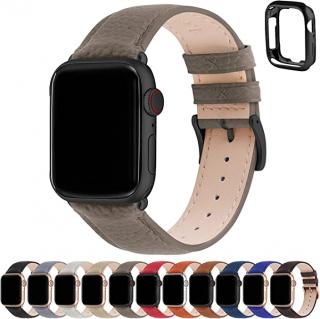 Fullmosa kožený pásek pro Apple Watch, 38/40/41, slonově šedá