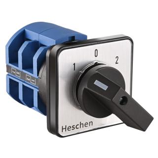 Heschen Univerzální otočný vačkový přepínač, 3 polohy, 2 fáze, 8 svorek, CE