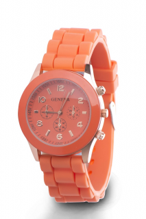 Hodinky Geneva Casual GC014 oranžové