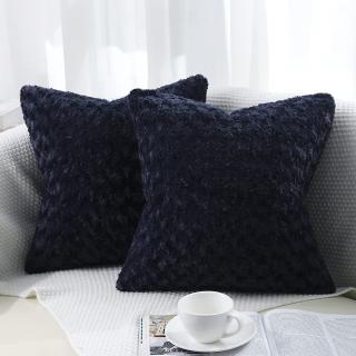 Homaxy 2ks dekorativních povlaků na polštáře 60x60 cm, světle modré