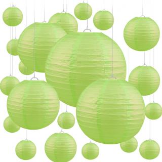 Jangostor 20 kusů zelených papírových luceren, zelené