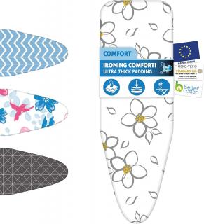 LaundrySpecialist® Potah Comfort na žehlicí prkno, univerzální, max. 140x52 cm, květiny