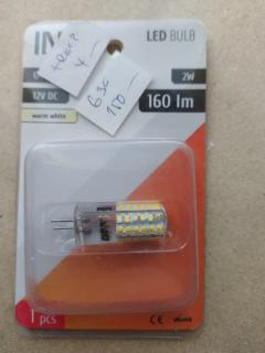 LED žárovka INQ 12V DC, 2W, G4, 160lm