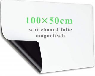 Magnetická samolepicí bílá nástěnná tabule 50 × 100 cm, Memoboard, Whiteboard