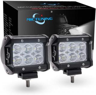 Mictuning 2ks přídavné LED reflektory 2x18W, pracovní světlo