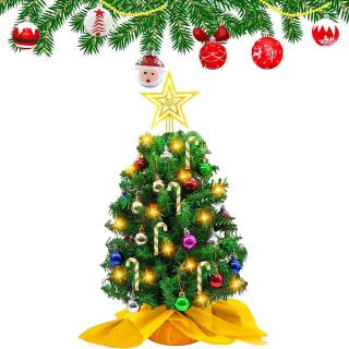 Mini vánoční stromeček, 60 cm, umělý, s dekoracemi
