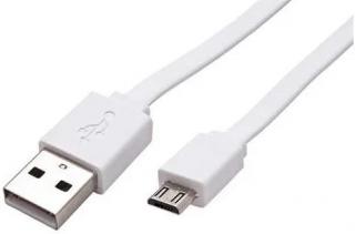 Nabíjecí kabel USB A - Micro USB, 15-18 cm, bílý