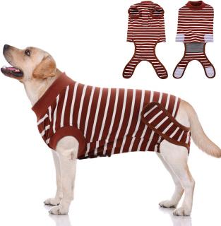 Oblek pro psy na regeneraci po operaci, hnědý, XL
