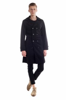 Pánský kabát ITALIAN FASHION černý Velikost: XL