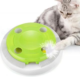 PETTOM interaktivní hračka pro kočky s peříčkem