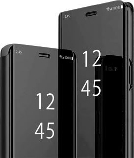 Pouzdro na Samsung Galaxy S21 FE 5G s 5G zrcátkem, černé