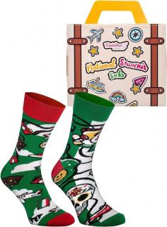Rainbow Socks Veselé ponožky v kufru, 1 pár, Mexiko, 41-46EU