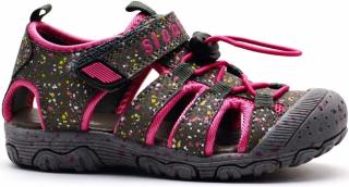Sandále trekové Slobby 45-0331-T1 šedorůžové Dětské velikosti: 25
