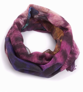 Šátek tygrovaný - fialovomodrý