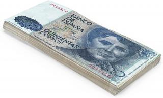 Scratch Cash 100 x 500 Pesos, peníze na hraní (skutečná velikost)