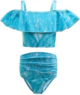 shepretty Dívčí sada bikin s vysokým pasem, dvoudílné plavky, UV ochrana Dětská velikost: 110
