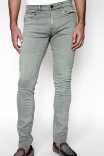 Světle šedé slim fit džíny Indicode Jeans Velikost: 36/32