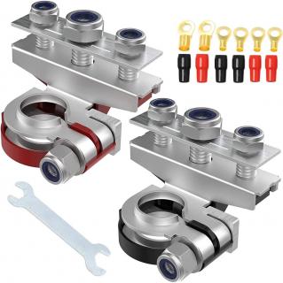 Svorky na autobaterie 6/12 V, 2 kusy, 3cestné horní sloupky