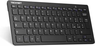 TECKNET X315 ultra tenká bezdrátová mini klávesnice, QWERTY, 2,4 GHz, černá
