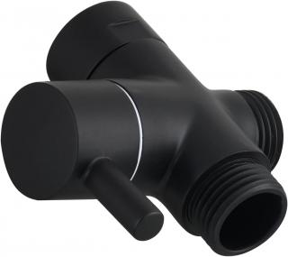 Tecmolog 3cestný sprchový adaptér G 1/2 , přepínací ventil, černý