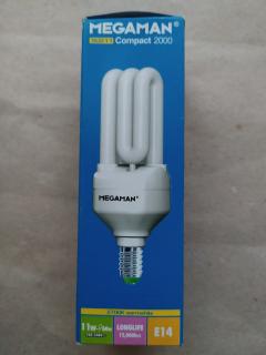 Úsporná žárovka Megaman 11W (60W), E14, 650 lumen, teplé bílé světlo