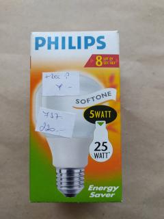 Úsporná žárovka Philips 5W (25W), E27, 200 lumen, měkké bílé světlo