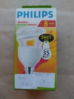 Úsporná žárovka Philips 5W (35W), E27, 300 lumen, bílé světlo