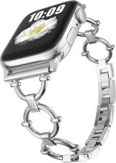 Wutwuk Apple Watch dámský náramek 42,44,45mm, stříbrný