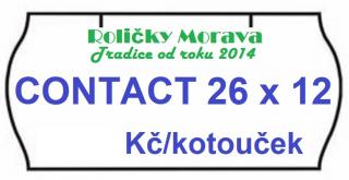 Cenová etiketa CONTACT 26x12 bílá cena za: 1 ks kotouček