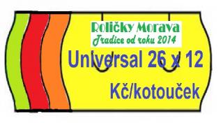 Universal 26x12 signální cena za: 1 ks kotouček