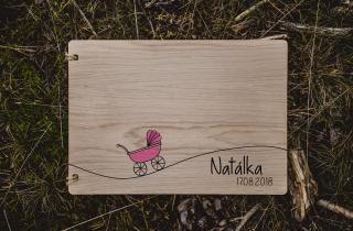 Dětské dřevěné fotoalbum #kocarek Vyberte barvu desek: Přírodní - Dub 4 mm