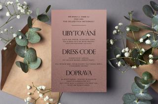 Informační karta Vyberte barvu: Rosegold