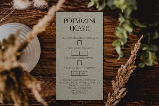 Kartička potvrzení účasti Vyberte barvu: Betonová