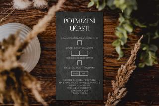 Kartička potvrzení účasti Vyberte barvu: Břidlicová