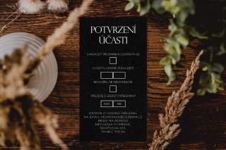 Kartička potvrzení účasti Vyberte barvu: Uhlově černá