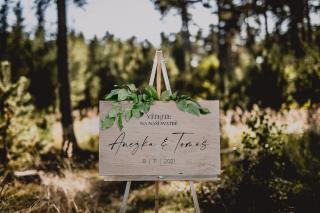 Svatební uvítací deska #welcome_4  Uvítejte Vaše hosty stylově na Vaší svatbě. Barva dřeva: Přírodní