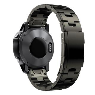 22mm T1 Titanový řemínek pro Garmin Fenix černý stříbrný EASYFIT/QUICKFIT Titanová šedá