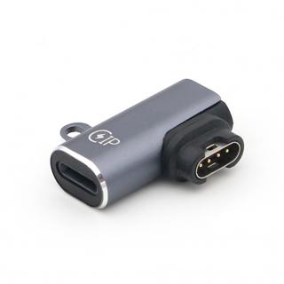 4PIN V3 90° USB-C iPhone Lightning kabel redukce adaptér konektor nabíječka nabíjecí pro Garmin Fenix Epix 2 PRO a další Lightning iPhone boční